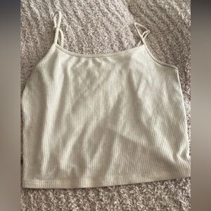 American Eagle Cream Cropped Tank